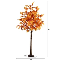 7ft. Pre-Lit Autumn Maple Artificial Fall Tree with 450 Warm White LED Lights