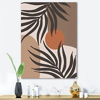 Designart - Moon & Sun Shapes In Retro Terracotta Tones III