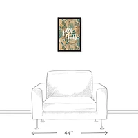 Just Chill Tropical Cheetah Black Framed Canvas Art