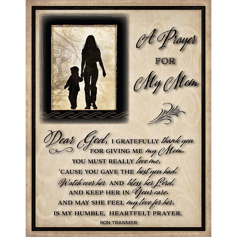 Prayer For My Mom Timberland Wall Plaque