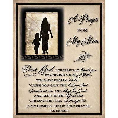Prayer For My Mom Timberland Wall Plaque