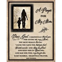 Prayer For My Mom Timberland Wall Plaque