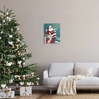 Stupell Industries Season's Greetings Santa's List Chimney Canvas Wall Art