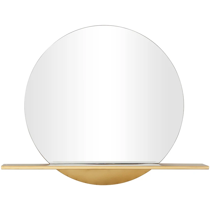 Gold Metal Glam Wall Mirror, 35" x 4" x 28"