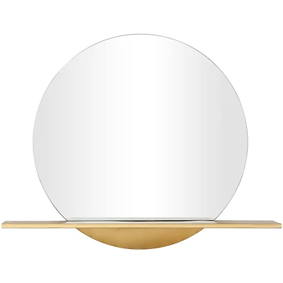 Gold Metal Glam Wall Mirror, 35" x 4" x 28"