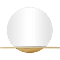 Gold Metal Glam Wall Mirror, 35" x 4" x 28"