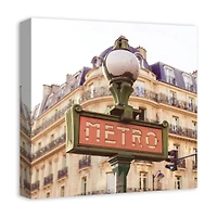 Metro Sign 16" x 16" Canvas Wall Art