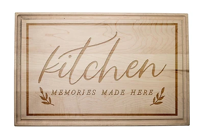 Kitchen Memories Made Here 17" x 11" Maple Cutting Board