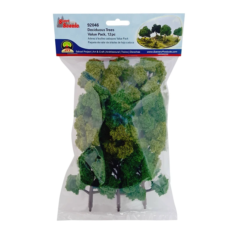 JTT Scenery Products Super Scenic Mini Deciduous Trees, 12ct.