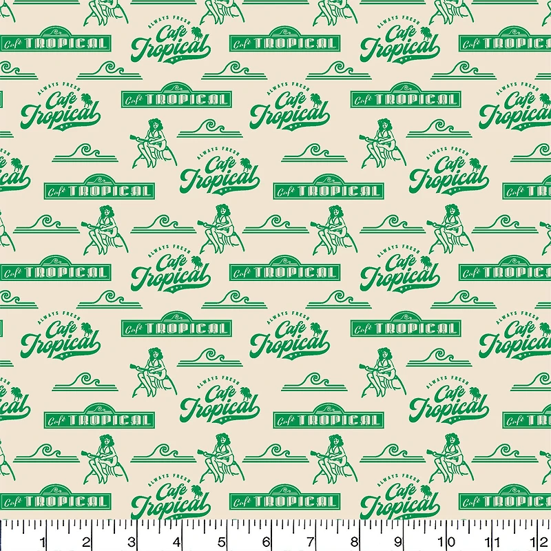 Schitt's Creek® Café Tropical Cotton Fabric