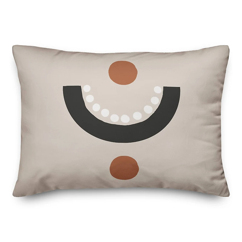 Circle Dot Pattern 14" x 20" Throw Pillow