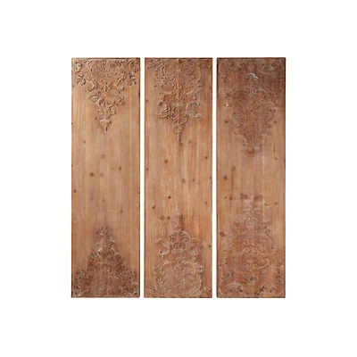 55" Brown Wood Rustic Wall Decor, 3ct.