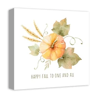 Happy Fall To One And All Canvas Wall Art
