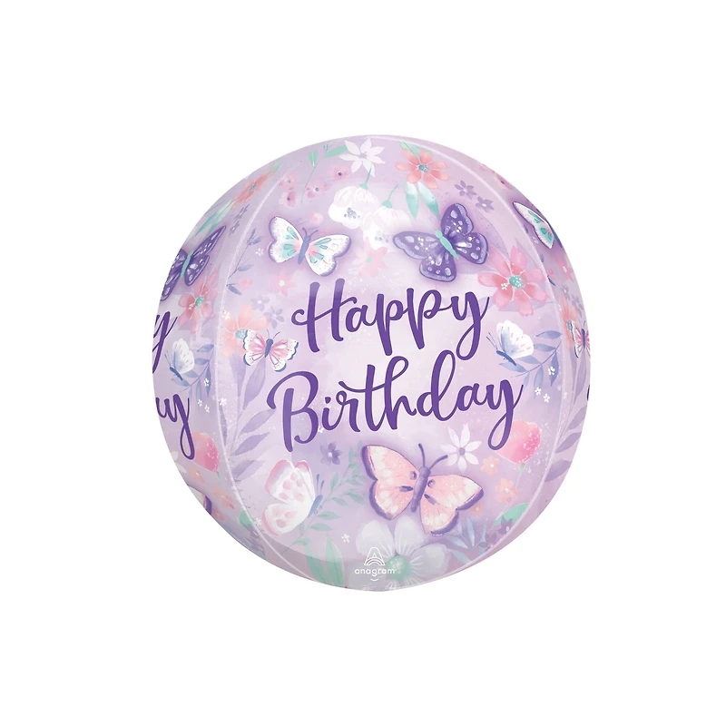 Orbz® XL® Flutters Birthday Foil Balloon