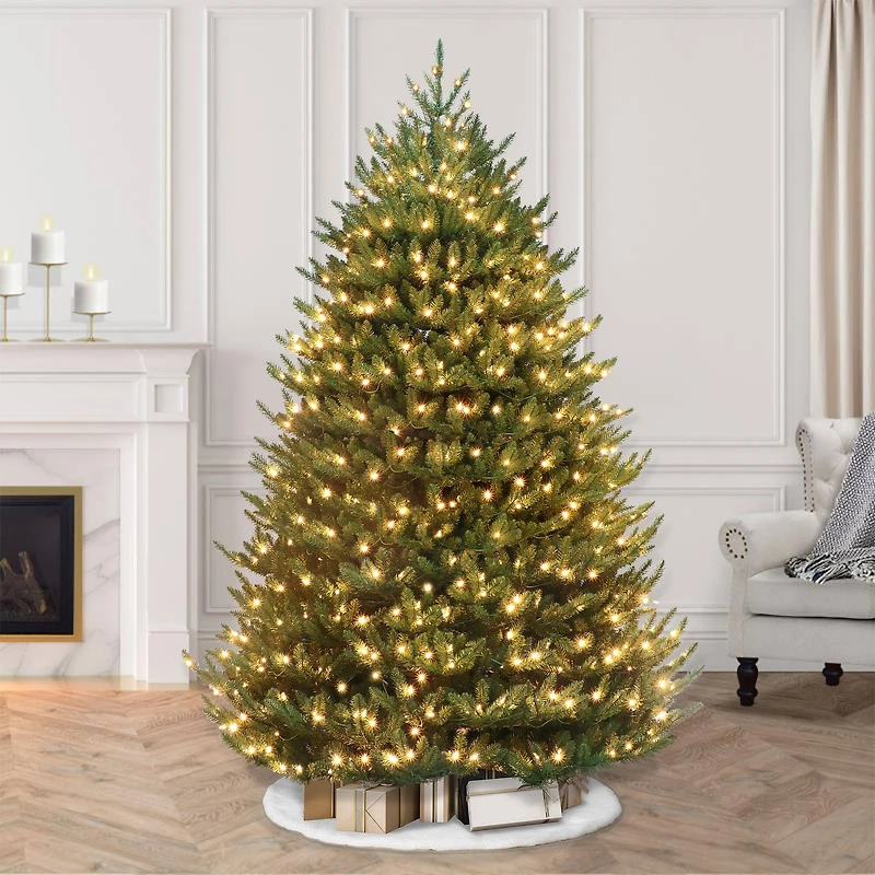 7.5ft. Pre-Lit Canadian Balsam Fir Artificial Christmas Tree, Clear LED Lights