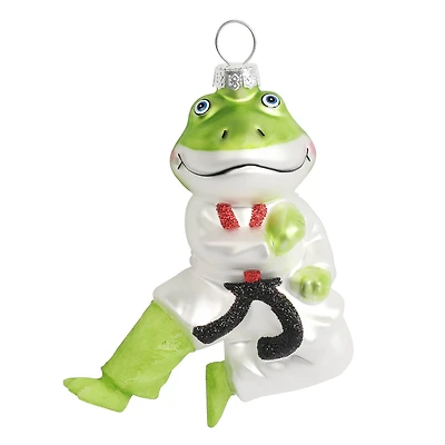 3.75" Karate Frog Glass Ornament by Ashland®