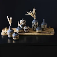 Hello Honey® Black & Gold Decorative Stoneware Vase Set