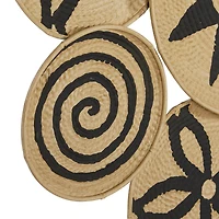 Tan & Black Iron Eclectic Wall Decoration