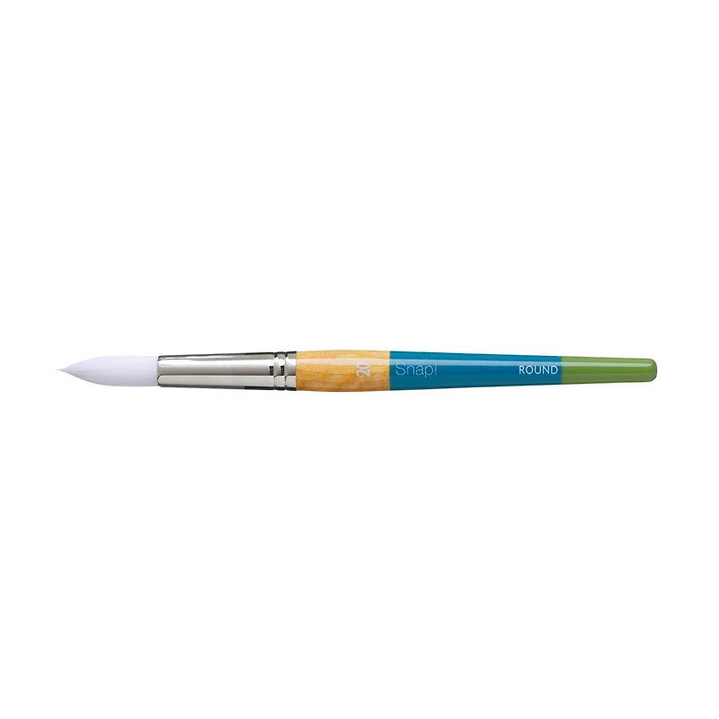 Princeton™ Snap!™ Series 9850 White Taklon Short Handle Round Brush