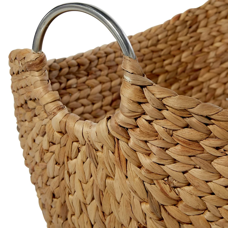 Brown Seagrass Contemporary Storage Basket Set
