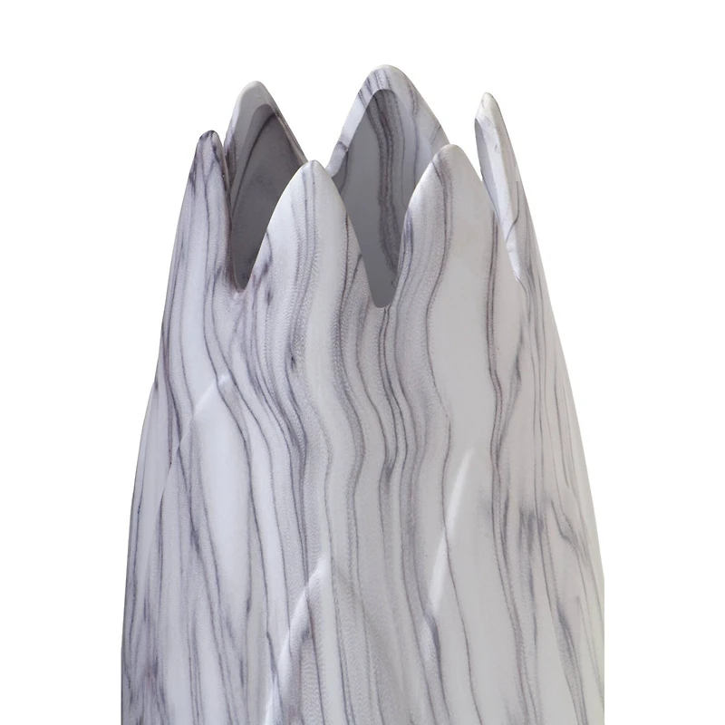 White Stoneware Contemporary Vase