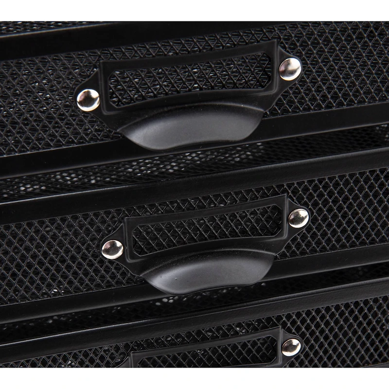 Mind Reader Black 10-Compartment Mesh Desk Organizer