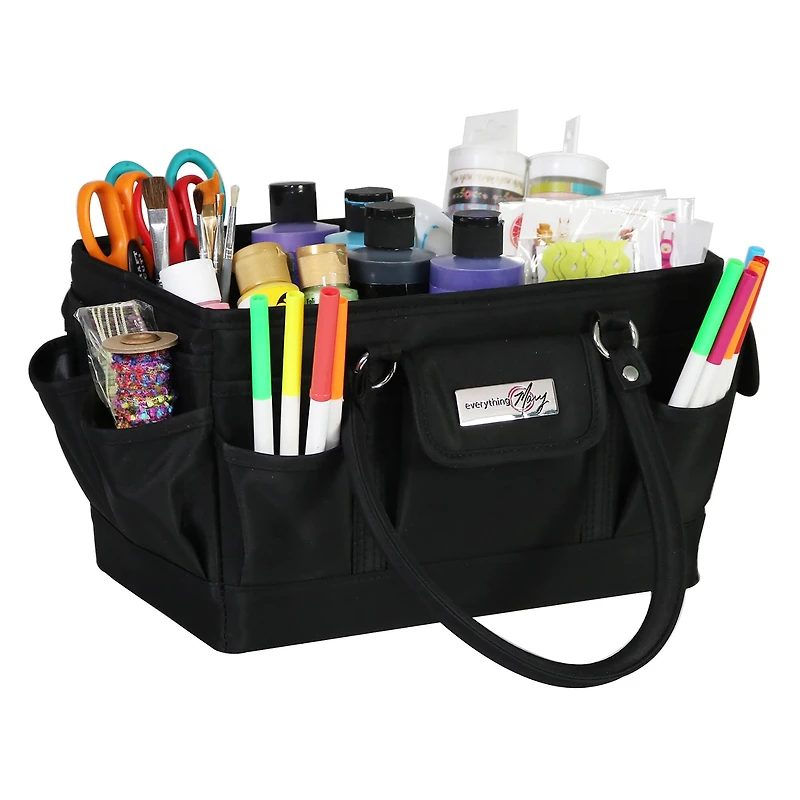 Everything Mary Black Deluxe Store & Tote Craft Organizer