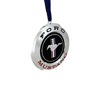Silver Plated Ford Mustang GT Christmas Ornament