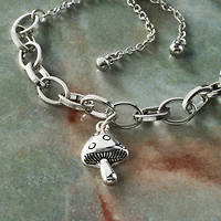 Silver Plated Mushroom Charm by Bead Landing™