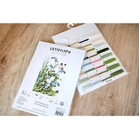 Letistitch Butterflies And Bluebird Flowers Counted Cross Stitch Kit