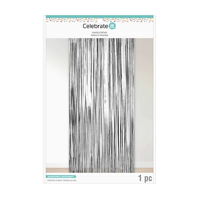 Silver Fringe Curtain by Celebrate It™