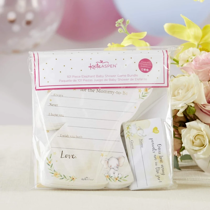Kate Aspen® Elephant Advice Card & Baby Shower Game Set