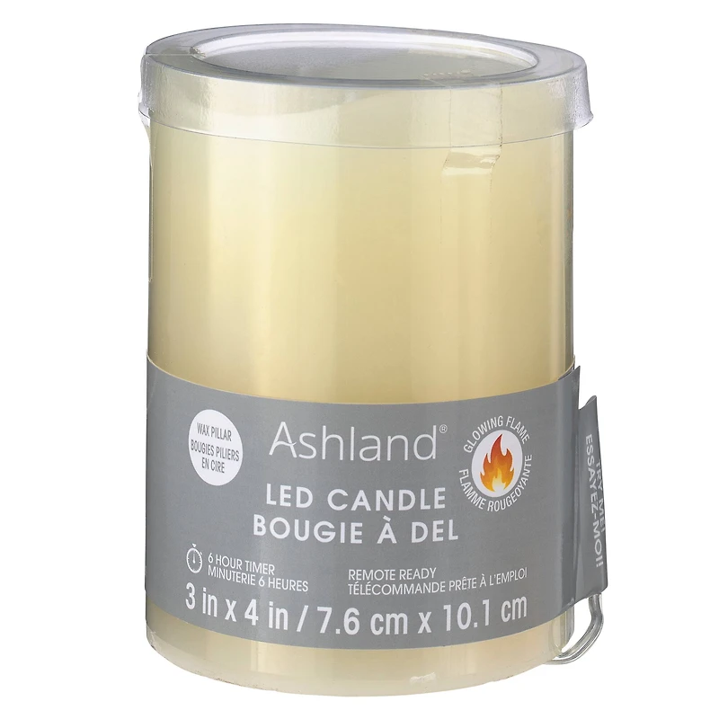 12 Pack: 3" x 4" LED Flame Pillar Candle by Ashland®