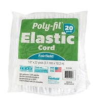 Poly-Fil® 1/4" White Spandex Elastic Cording
