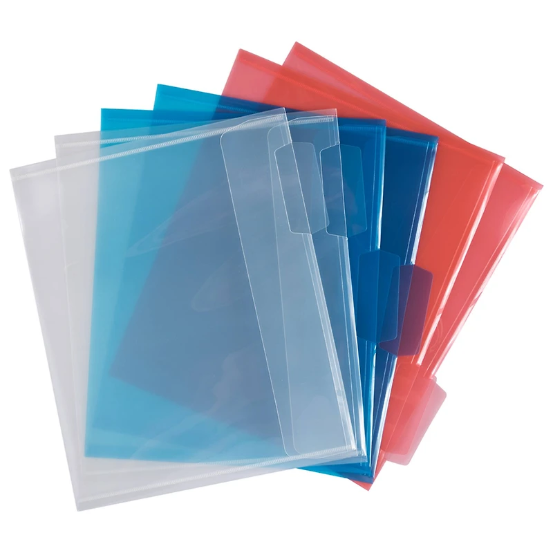 JAM Paper 8.5" x 11" Plastic File Folders, 6ct.