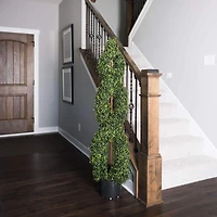 5ft. Green Boxwood Double Spiral Topiary Tree