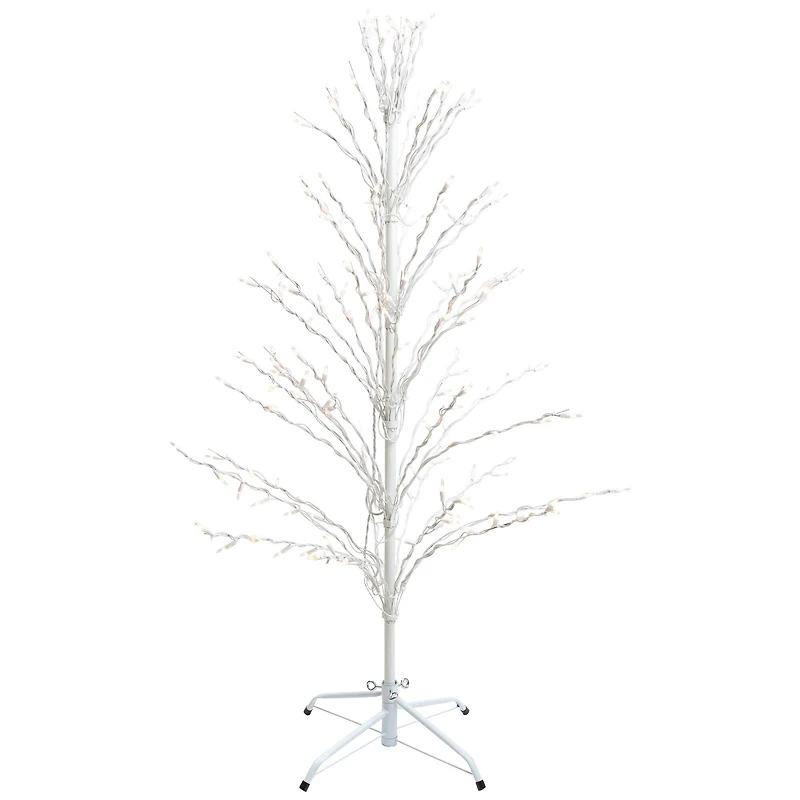 4ft. Pre-Lit White Cascade Twig Outdoor Artificial Christmas Tree
