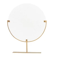 White Iron Contemporary Sculpture, 18" x 18" x 4"