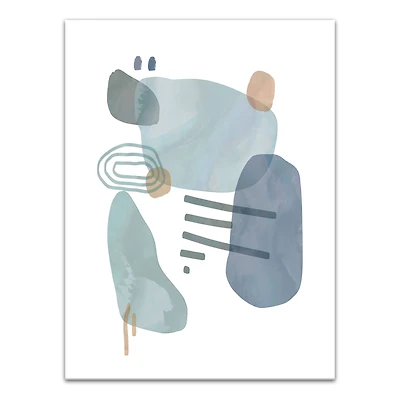 Abstract Cool Shapes 18" x 24" Canvas Wall Art
