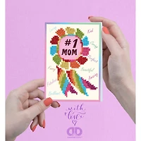 Diamond Dotz® Number 1 Mom Diamond Painting Greeting Card Kit