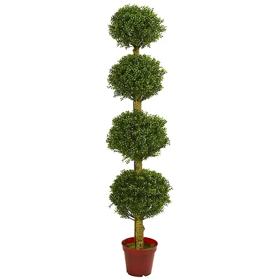 6ft. Potted 4 Tier Ball Boxwood Topiary Tree