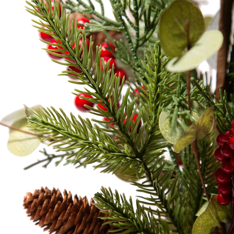 Glitzhome® Christmas Pine, Eucalyptus & Berry Tree