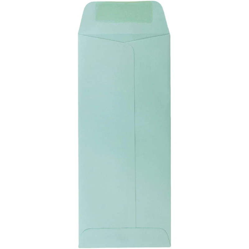 JAM Paper 4" x 10" Aqua Blue Policy Business Envelopes