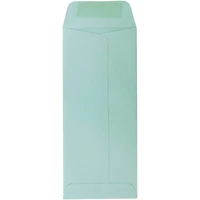 JAM Paper 4" x 10" Aqua Blue Policy Business Envelopes