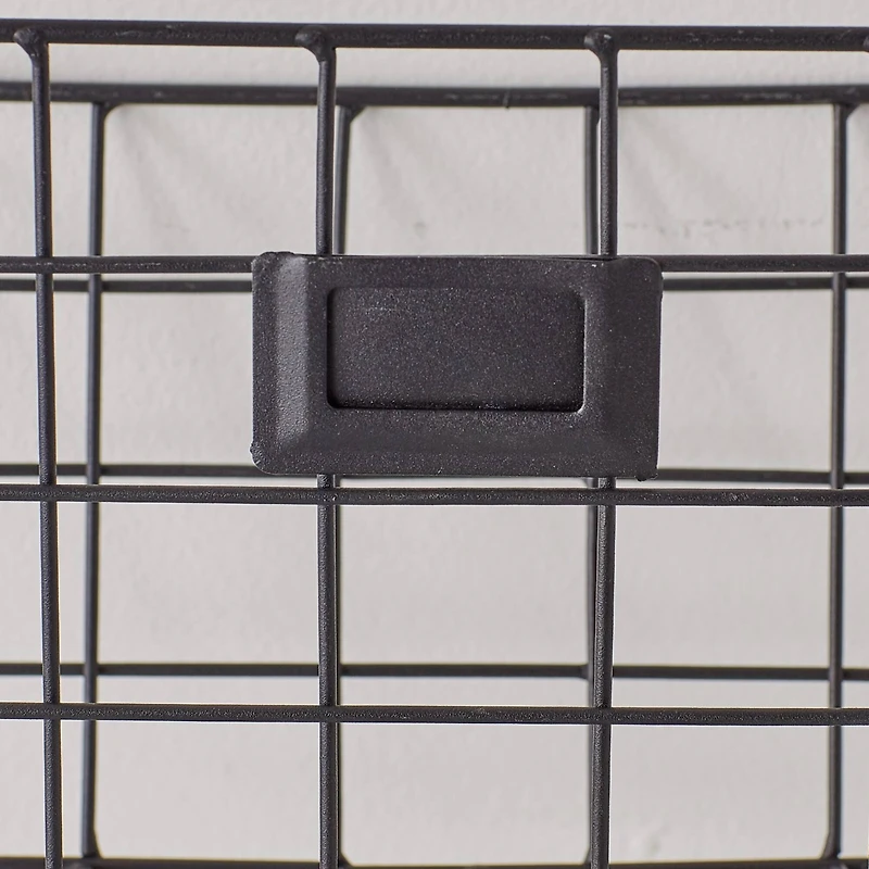 DII® 30" Black Farmhouse Wire Wall Organizer with Hooks