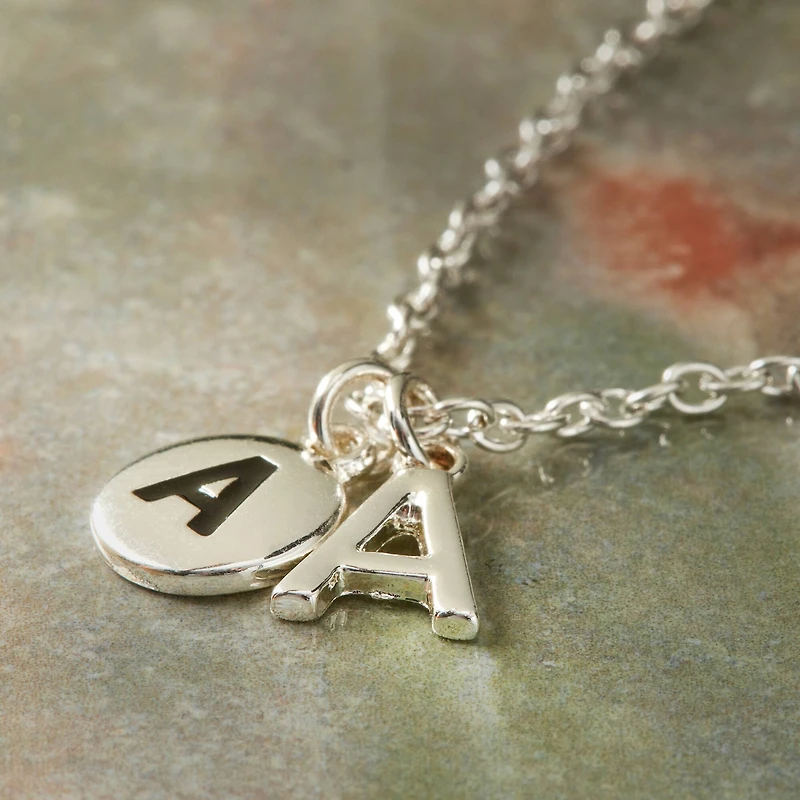 12 Packs: 2 ct. (24 total) Charmalong™ Silver Plated Letter Charms by Bead Landing™