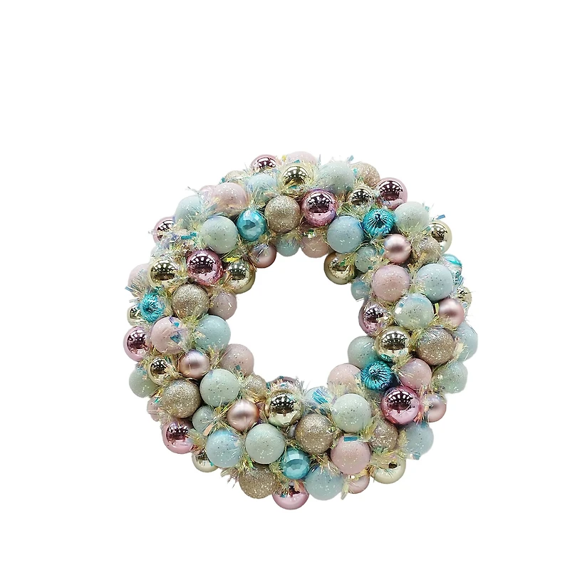 22" Sparkly Shatterproof Ball Ornament Wreath by Ashland®