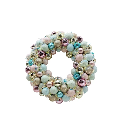 22" Sparkly Shatterproof Ball Ornament Wreath by Ashland®