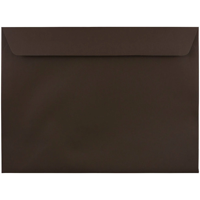 JAM Paper 9.5" x 12.62" Chocolate Brown Premium Booklet Envelopes