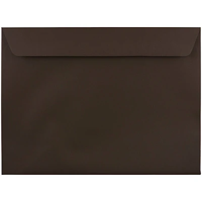 JAM Paper 9.5" x 12.62" Chocolate Brown Premium Booklet Envelopes